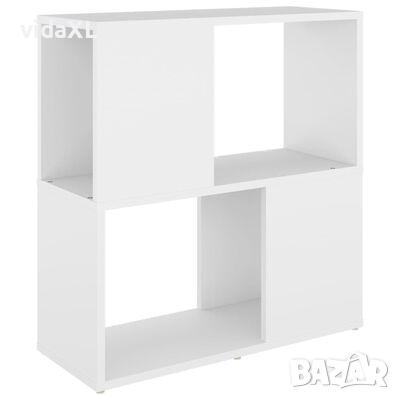 vidaXL Шкаф библиотека, бял, 60x24x63 см, ПДЧ（SKU:809062, снимка 1 - Шкафове - 44566411