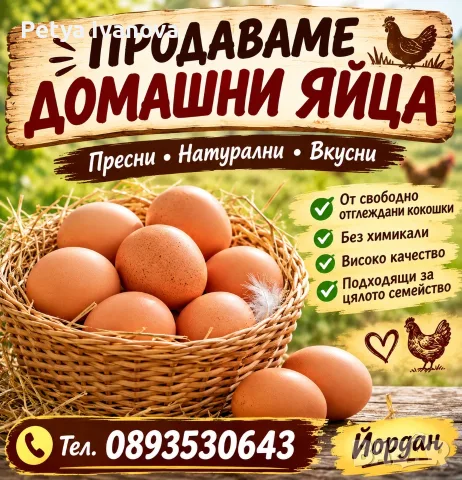 Продаваме домашни яйца 