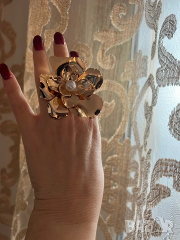 Красив масивен пръстен с кристали, снимка 16 - Пръстени - 53926677