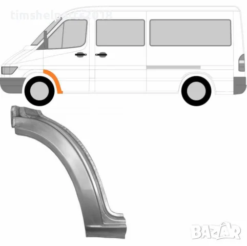 Предна вежда панел за калник Mercedes Sprinter 1995-2006 -VW LT 1996-2006 - ЛЯВА