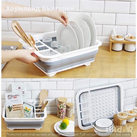 Сгъваем сушилник и гевгир 2в1, снимка 7 - Аксесоари за кухня - 39296702