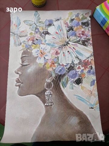 картини дамата с божурите, снимка 5 - Картини - 37296854