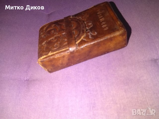 Калъвче Рудметал за цигари за карти и друго естестевна кожа 94х63х25мм, снимка 3 - Табакери - 39363091