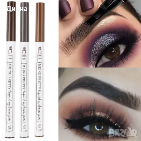 3D Молив за вежди с микроблейдинг който не се размава и издържа до 24 часа - tattoo ефект, снимка 1