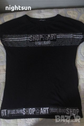 Дамска тениска с пайети, снимка 2 - Тениски - 36719495
