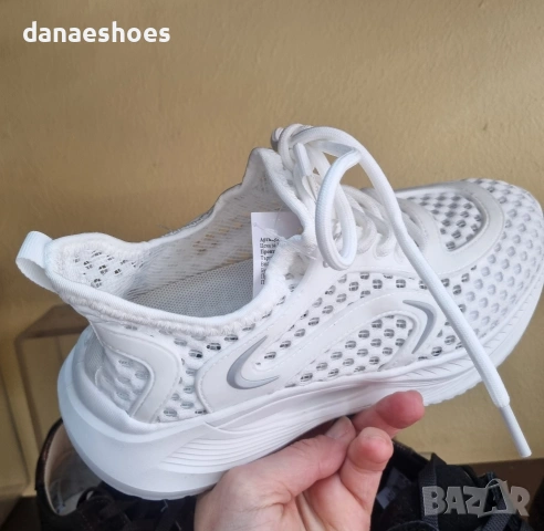 Дамски анатомични маратонки от дишаща материя в бяло , снимка 2 - Маратонки - 54148931