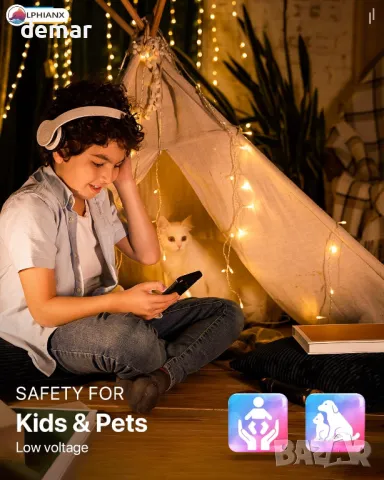 Интелигентни приказни светлини, 6 метра 200LED RGB приложение/дистанционно с 26 режима, снимка 6 - Декорация за дома - 48165543