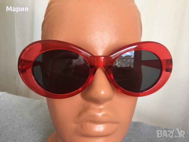 Нови Дамски Слънчеви Очила Червени Черни Прозрачни Кръгли Ретро Модел Модерни , снимка 7 - Слънчеви и диоптрични очила - 44448902