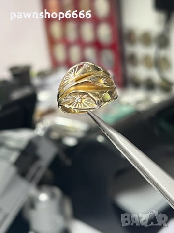 Златен пръстен 14К, снимка 5 - Пръстени - 52624737