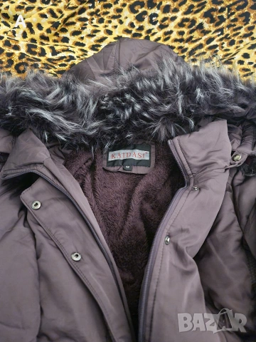 Уникално дебело дълго шушляково яке с пълнеж и богат пух,120 см.гр.об, снимка 6 - Якета - 53013315