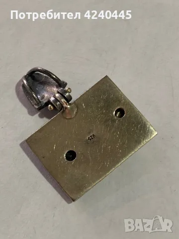 Сребърна висулка с тюркоаз, снимка 4 - Колиета, медальони, синджири - 50301487