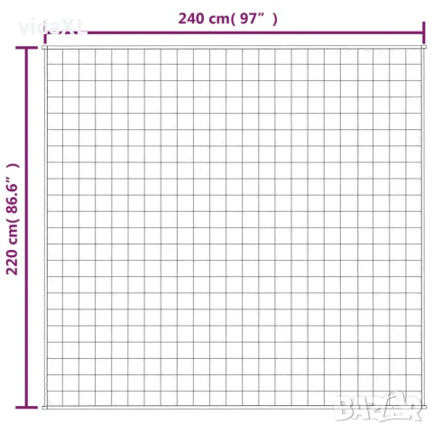 vidaXL Утежнено одеяло сиво 220x240 см 15 кг плат, снимка 6 - Олекотени завивки и одеяла - 56146663