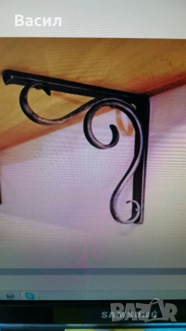 Конзоли , рафтодържачи стойки и ъгли за рафтове и етажерки от ковано желязо, снимка 8 - Други стоки за дома - 52475363