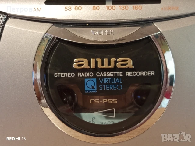 Касетофон"Aiwa"CS-P55, снимка 2 - Радиокасетофони, транзистори - 51138854