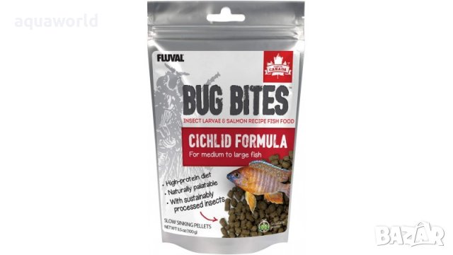 "ПРОМОЦИЯ" Fluval Bug Bites Cichlids Pellets M/L