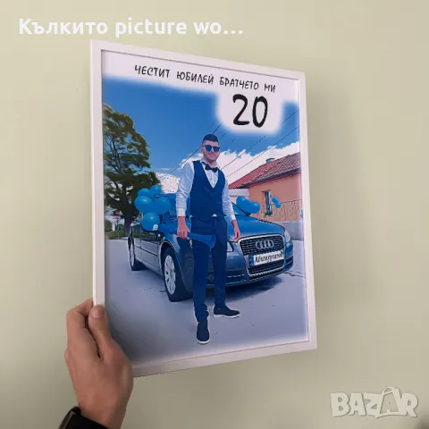 Дигитален портрет в рамка - персонализиран подарък, снимка 3 - Картини - 48456898