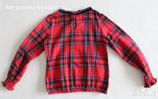 Червена риза (каре) с дълъг ръкав Sinsay - 128 см, снимка 2 - Детски ризи - 34182781