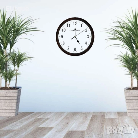 Стенен часовник, 30см., големи цифри, кварц, бял, снимка 4 - Стенни часовници - 52843029