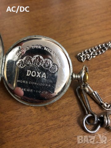 Механичен джобен часовник DOXA Milan 1906-Liege 1905, снимка 5 - Джобни - 39035849