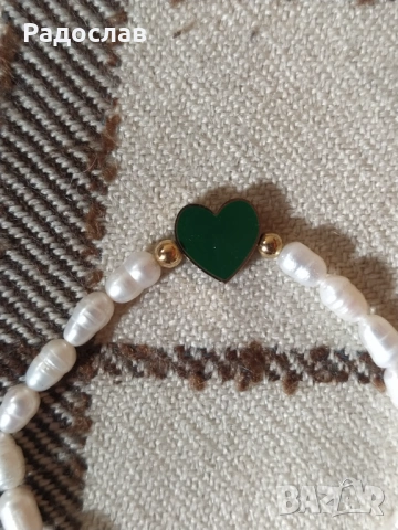 гривна от естествени перли , снимка 3 - Гривни - 54242506