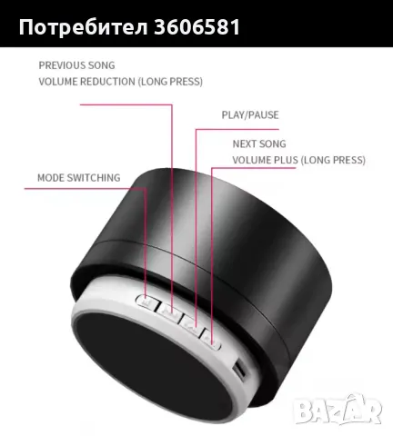 Блутут тонколонка малка и преносима, снимка 8 - Bluetooth тонколони - 39925823