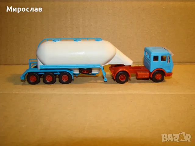 KIBRI 1:87 H0 MERCEDES ТИР КАМИОН ИГРАЧКА МОДЕЛ ЦИСТЕРНА, снимка 4 - Колекции - 48269496