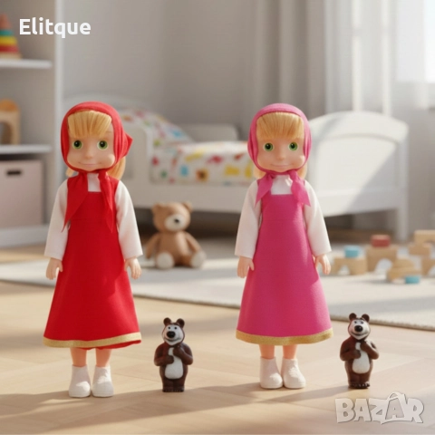 Голяма музикална детска кукла Маша от Маша и Мечокът, снимка 6 - Кукли - 52853395