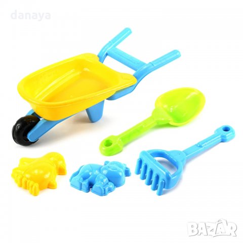 1548 Игрален комплект количка за пясък с лопатка търмък и 2 формички