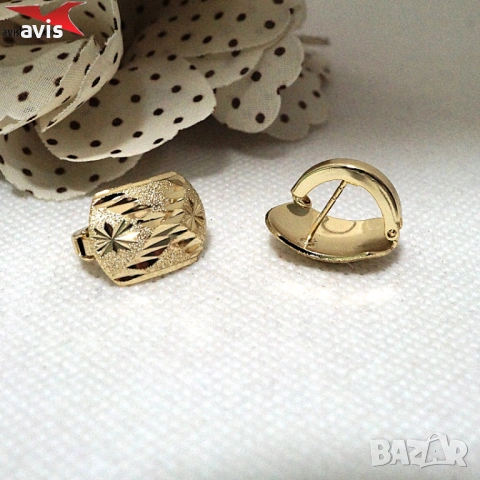 Обеци с 14К златно покритие 2141887, снимка 3 - Обеци - 53882512