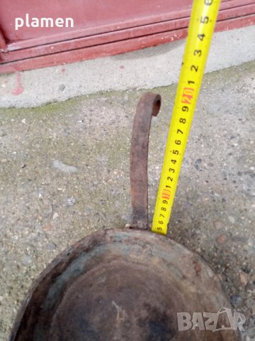 Стар меден тиган, снимка 3 - Антикварни и старинни предмети - 31599727