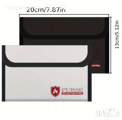 Компактен Огнеупорен Портфейл, снимка 3 - Портфейли, портмонета - 52795995