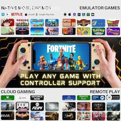 Нов Мобилен Джойстик с Turbo, RGB, Bluetooth за COD/Roblox игри геймър, снимка 6 - Друга електроника - 49548792