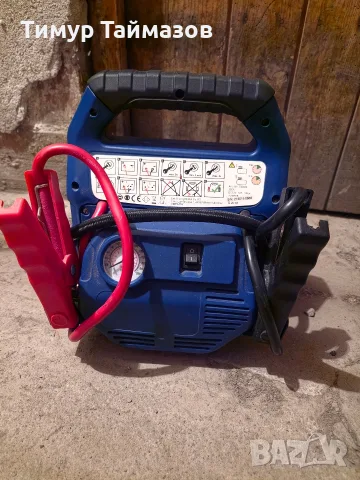 Преносим джъмпер / стартерна батерия с компресор за въздух (12V) + ново зарядно, снимка 3 - Аксесоари и консумативи - 55742143