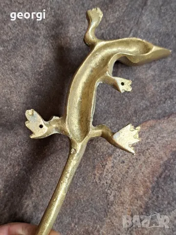 бронзова статуетка гущер 25/3, снимка 4 - Статуетки - 50111129