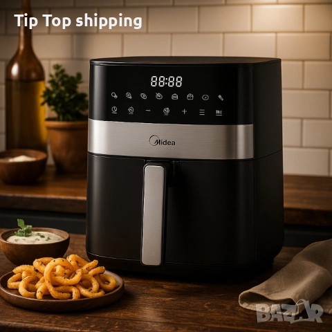 Еър фрайър Midea MF-CN65E2 - За готвене с горещ въздух, снимка 3 - Фритюрници - 51676968