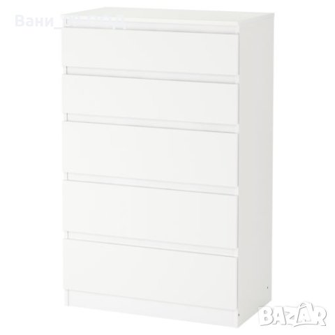 Красив бял скрин с 5 чекмеджета , снимка 2 - Скринове - 42251800