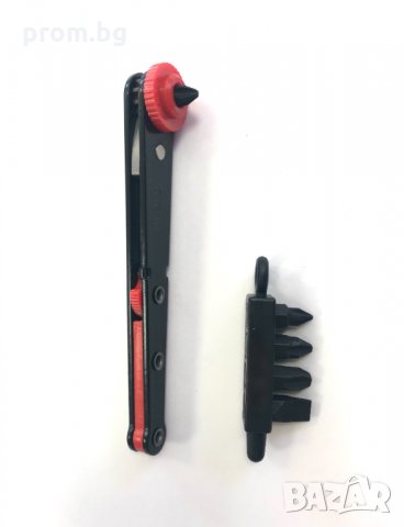 висококачествена мини тресчотка с 4 бита, 22 мм, произведена в Япония, снимка 4 - Други инструменти - 34536192