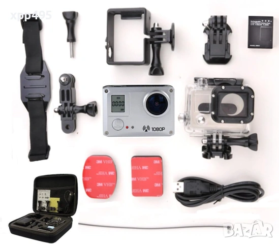 Amkov Amk5000s 1080P@30fps Sunplus 6330m WiFi спортна екшън камера, снимка 7 - Камери - 54175812