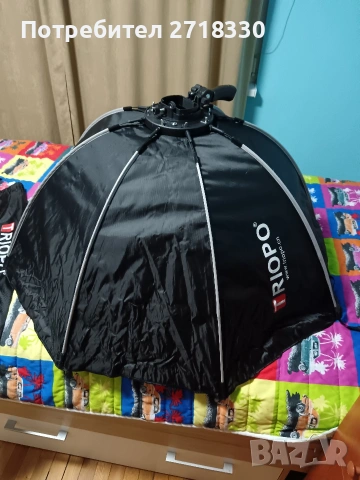 Продавам осмоъгълен софтбокс за ръчна светкавица. , снимка 5 - Светкавици, студийно осветление - 53307178