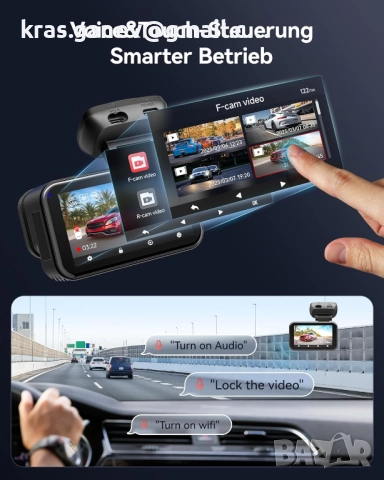 REDTIGER VC70 Dashcam, двуканална камера 4K предно и 2.5K задно видео, снимка 6 - Аксесоари и консумативи - 52181506