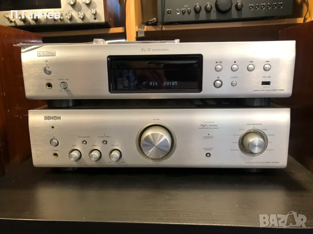 DENON PMA-600NE,DENON DCD-720AE Усилвател и сд плеър комплект отличен,оригинално дистанционно.Блутут