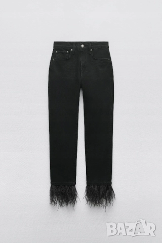 дънки с пера зара zara , снимка 2 - Дънки - 52493667