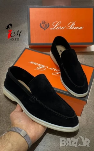 мъжки мокасини loro piana от естествен велур , снимка 2 - Маратонки - 51097694