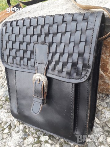 Кожена чанта през рамо естествена кожа    15/4, снимка 2 - Чанти - 31443307