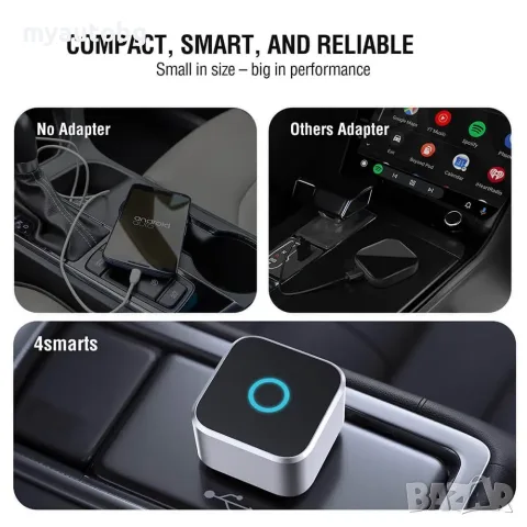 PANDA – Безжичен адаптер за Apple CarPlay и Android Auto | 2в1 | USB-A/USB-C, снимка 5 - Аксесоари и консумативи - 55997932