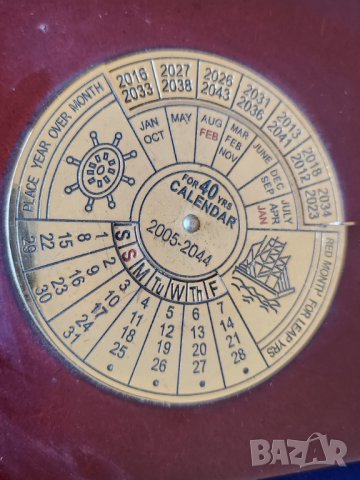 вечен календар - сувенир на фирма Vertini - Italy, за периода от 2005-2044 г., снимка 1 - Други ценни предмети - 42559846