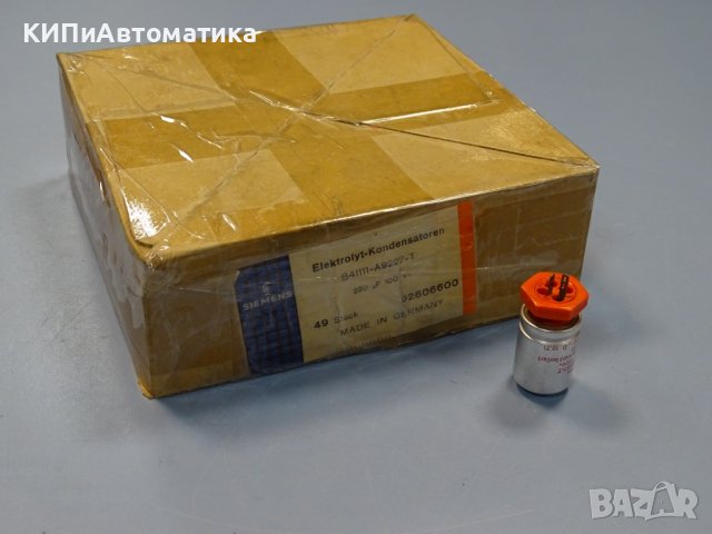 кондензатор Siemens B41111-A9227-T electrolytic capacitors 100V 220MF, снимка 1 - Резервни части за машини - 37654561