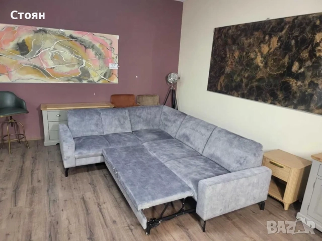 ПРОМОЦИЯ!!! Сив ъглов диван от плат с функция сън MM-ZE1126, снимка 11 - Дивани и мека мебел - 52826867