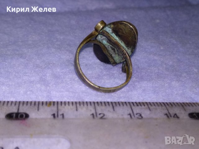 СТАРИНЕН ПОСРЕБРЕН Арт НУВО ПРЪСТЕН от ПАТИНИРАН с ОКСИДАЦИЯ МЕЛХИОР - МАЙСТОРСКА РЪЧНА РАБОТА 40608, снимка 12 - Антикварни и старинни предмети - 42843747