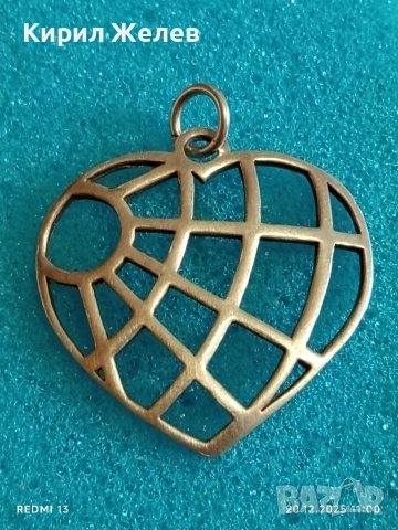 СРЕБЪРНА ВИСУЛКА във ФОРМАТА на СЪРЦЕ ❤️ ПОДХОДЯЩ АКСЕСОАР за ЕЖЕДНЕВИЕТО 52471, снимка 4 - Колиета, медальони, синджири - 52855553